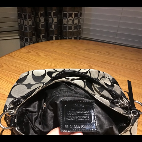 Coach Crossbody Black/gray Messenger Logo Lock Bag - Picture 5 of 8